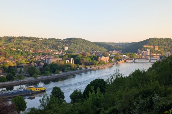 Vue de Huy depuis le Thier des Malades